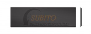 Klingelschild Sonnex 61 x 19 Alu schwarz matt